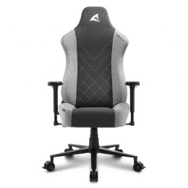 SHARKOON SEDIA GAMING SGS30 FABRIC IN TESSUTO DIMENSIONI COMFORT NERO E BIANCO - SKILLER-SGS30-FAB-GR