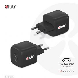 CLUB3D CARICATORE PPS 45W GAN technology, Dual port USB TYPE-C, PD 3.0 Support - CAC-1909