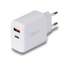 LINDY ALIMENTATORE GAN USB TIPO A  C, 65W - 73428
