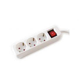 VALUE POWER STRIP, 3X, CON INTERRUTTORI, BIANCO, 1.5M, SHUKO - 19.99.1076
