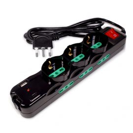 TECNOWARE MULTIPRESA INPUT ITA 16A, 3 USCITE ITA/SCHUKO, 6 ITA 10/16A, USB-A, USB-C - FMP9IIGUSB
