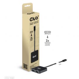 CLUB3D MST HUB TYPE C A DUAL HDMI 4K60HZ M/F + PD3.0 100 WATT - CSV-1558