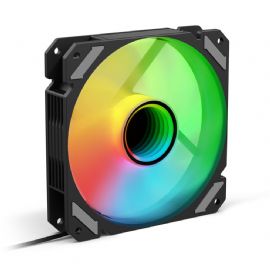 SHARKOON VENTOLA SHARK MIRROR PWM RGB 120x120x25MM BLACK - SHARKMIRBLK