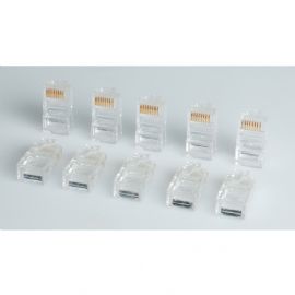 ROLINE CONNETTORE MODULARE UTP CAT5E CLASSE D 8P8C MONTAGGIO SU CAVO RJ45 GRIGIO - 12.01.1087