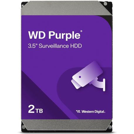 WESTERN DIGITAL HDD PURPLE 2TB 3,5 5400RPM SATA 6GB/S BUFFER 256MB ** RICONDIZIONATO** - WD22PURZ_R