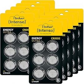 INTENSO BATTERIE CR 2032 PACK 60 PZ (10 x 6pz), SHIPPING FRIENDLY PACKAGING - 7502436MP