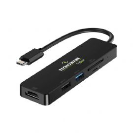 TECNOWARE HUB USB TYPE-C HUB 5 IN 1 ADAPTER, SCATOLA APERTA - FHUB17693_A