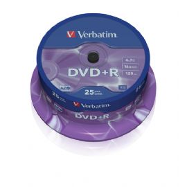 VERBATIM 25 DVD+R 4,7GB AZO 16X CAKE - 43500