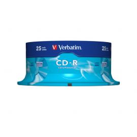 VERBATIM 25 CD-R EXTRA PROTECTION 700MB 80 MIN 52X AZO CAKE BOX - 43432
