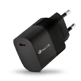 NGS CARICATORE DA PARETE ULTRAVELOCE DA 20W USB-C TYPE C, NERO - BUD 20W